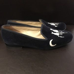 Stubbs & Wootton Velvet Romantic Cat Moon Slippers